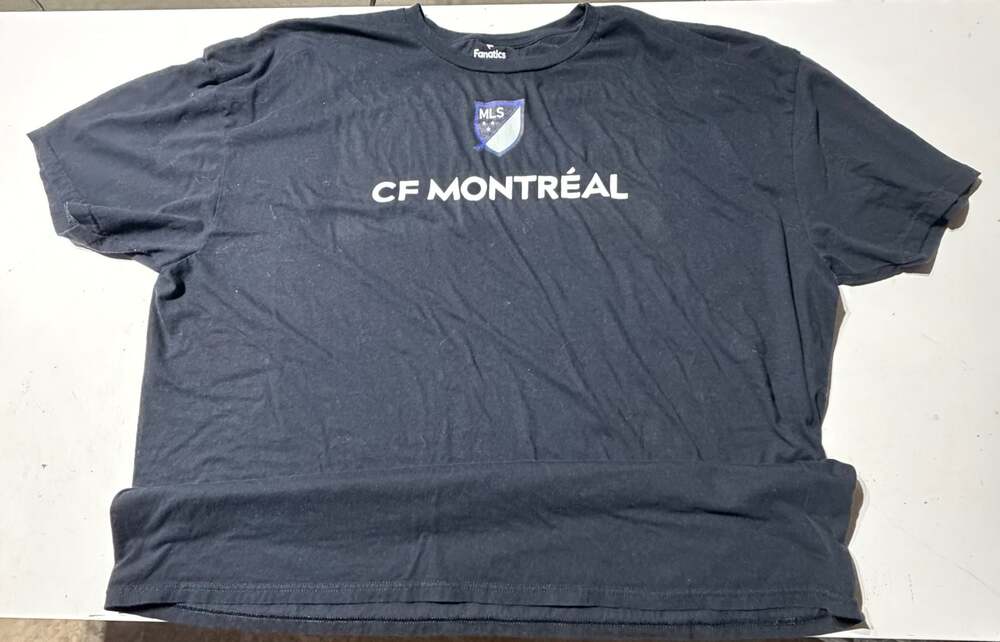 Fanatics CF Montréal MLS Black Shielded Logo T-Shirt Size 4XL
